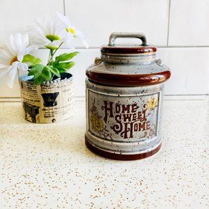 Vintage small Home Sweet Home canister jar